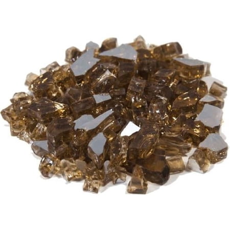 0.25 in. Reflective Fire Glass, Copper
