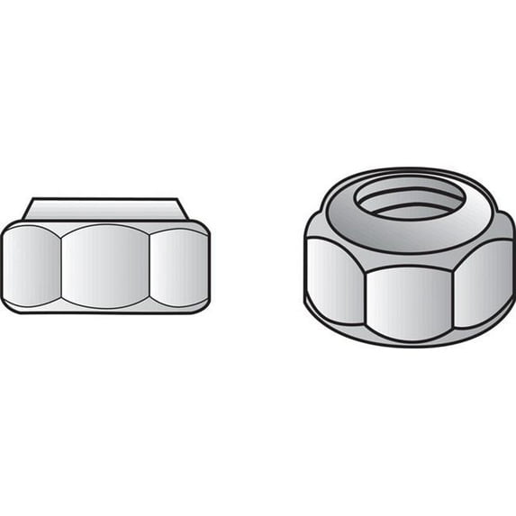 0.25 in. Stainless Steel SAE Nylon Lock Nut, Pack of 50