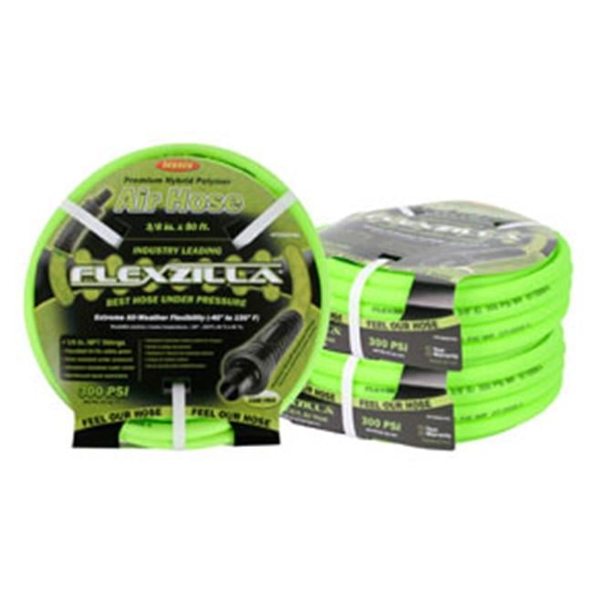 0.25 in. x 25 ft. Zilla Green air hose with 0.25 in. Ends and Break