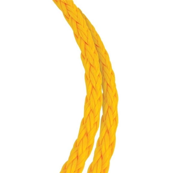 0.25 in. x 50 ft. Yellow Hollow Braided Polypropylene Rope
