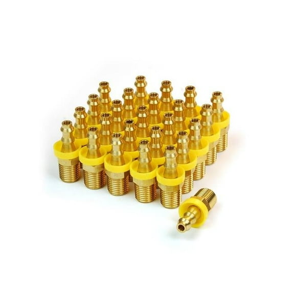 0.25 x 0.25 in. Push on Barb x Male Hose Fitting - 25 Piece