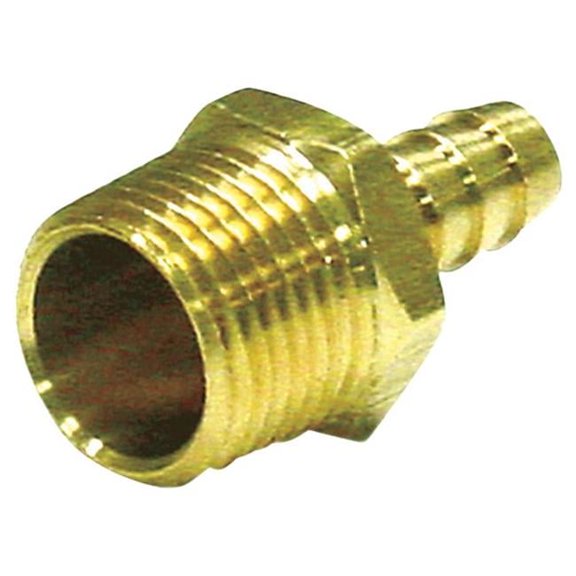 0.25 x 0.38 in. Brass Adapter, Gold - Pack of 5