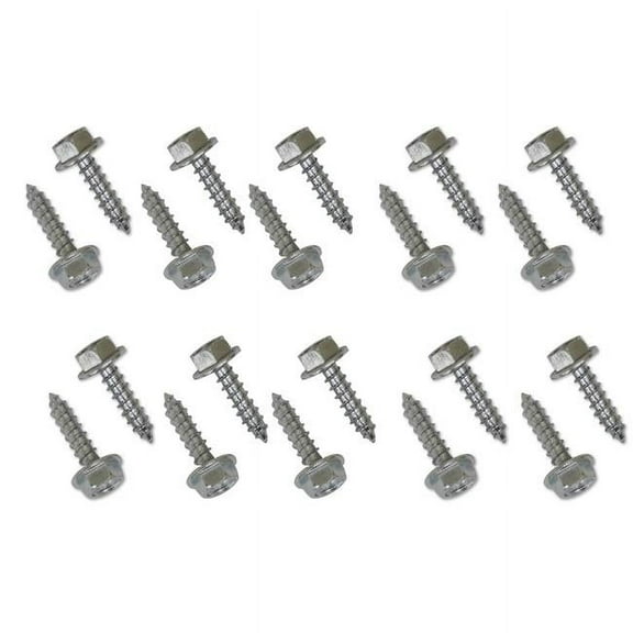 0.25 x 1 in. Washer Head Lag E-Track Wood Screw Fastener Set - Zinc Plated - 20 Piece