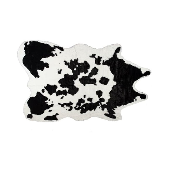 0.25 x 4.25 x 5 in. Faux Hide Rug Sugarland Black & White