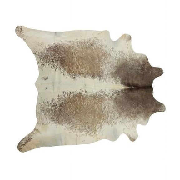 0.25 x 6 x 7 in. Kobe Cowhide Rug Taupe & White