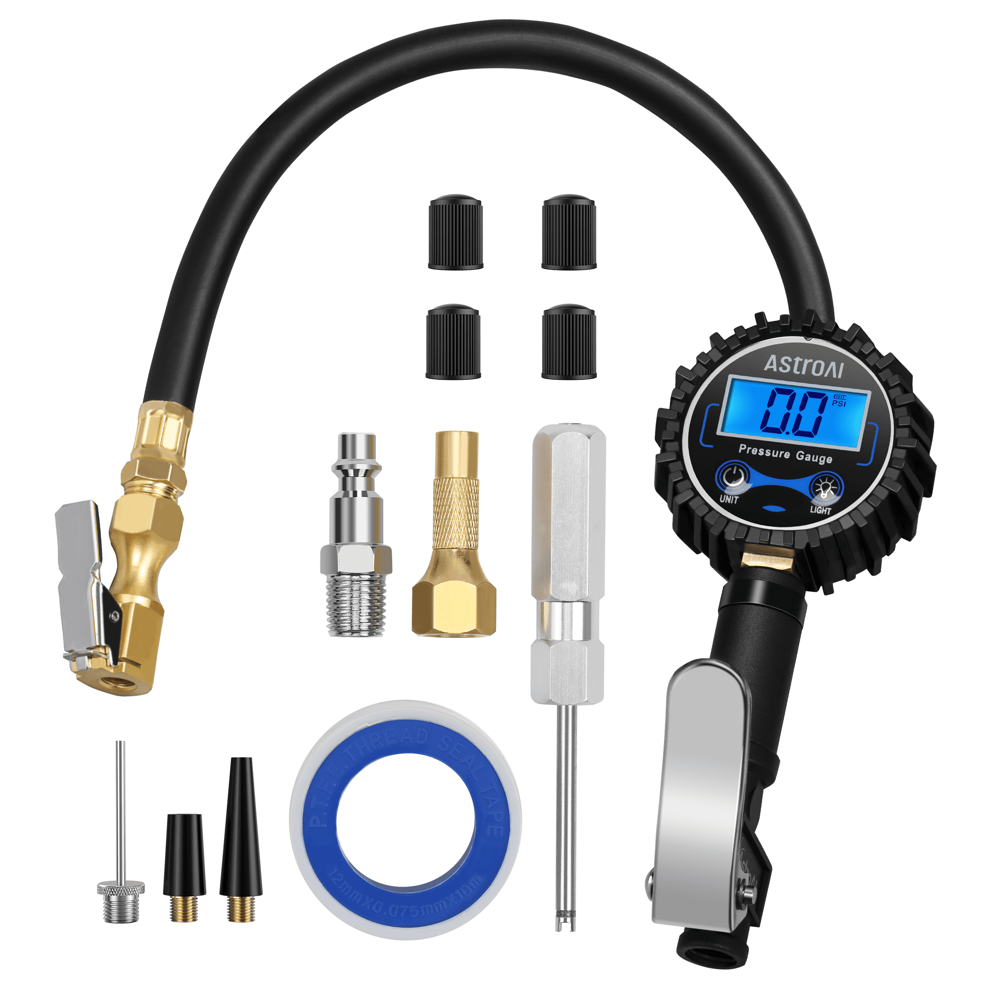 0-250 PSI Digital Tire Inflator with Easy to Read Pressure Gauge