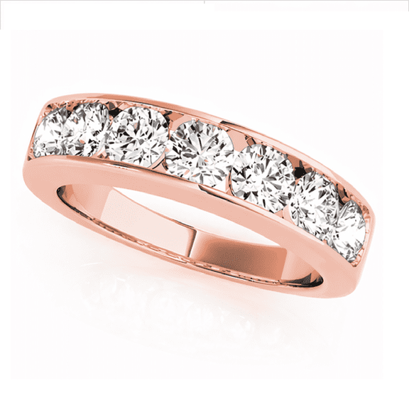 JewelWeSell 2 Cttw Lab Grown Baguette Diamond Channel Set Wedding Band ...