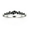 thumbnail image 1 of 0.25ct Aurora black diamond moissanite 18K White Gold Over Silver Wedding Band, 1 of 4