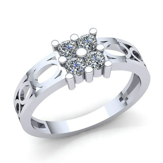 0.25ct Round Cut Diamond Mens Oval Classic Engagement Anniversary Ring Solid 10K Rose, White or Yellow Gold H SI2