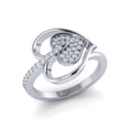 thumbnail image 1 of 0.25ctw Round Cut Diamond Prong Women's Heart Fancy Engagement Ring Bridal Solid 10K Gold JK I1, 1 of 3