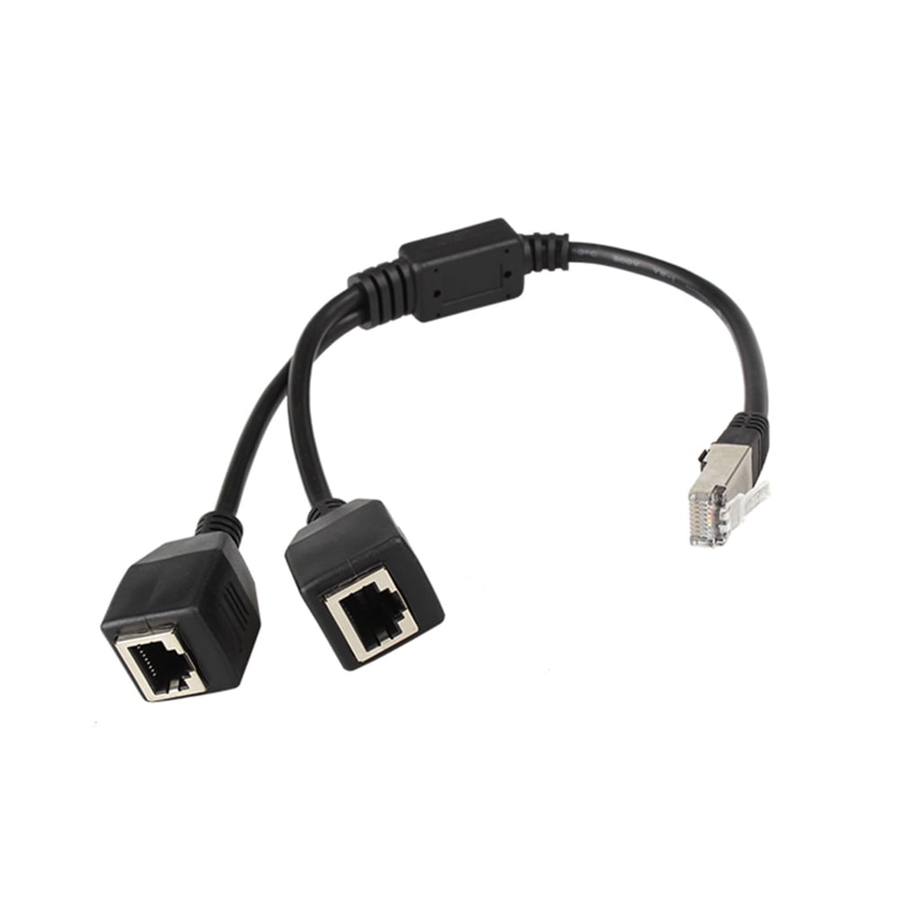 0.25m RJ45 Ethernet Splitter 1 to 2 Port Networks Socket Port Adapter ...