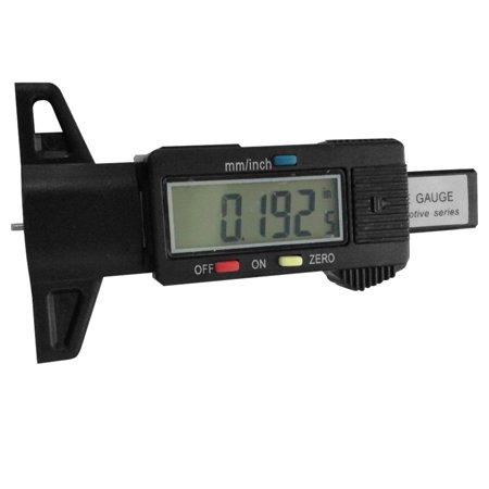 0\-25mm Electronic Digital Depth Gauge Probe Tire Tread Gage LCD Display Depth Gage