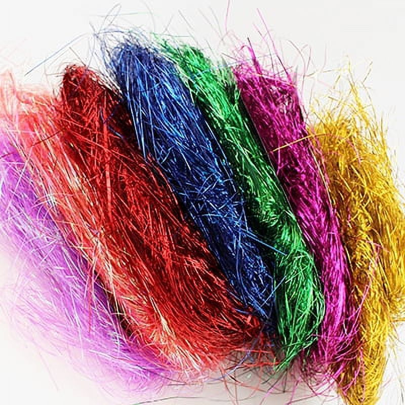 0.25mm Metallic Iridescent Foil Tinsel Angel Hair Shreds Gift Wrap Box Easter Basket Filler Paper; FUCHSIA