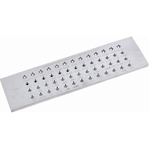 0.26-4.1mm 52 Holes Round Draw Plate Jewelry Wire Drawplate Tungsten Carbide Wire Drawing Plate Portable Jewelry Making Tools for Manufacturing Jewelry for DIY
