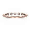 thumbnail image 1 of 0.26ct Diamond Moissanite 10K Rose GoldMorse Code Rings, 1 of 4