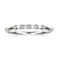 thumbnail image 1 of 0.26ct Diamond Moissanite 10k White Gold Morse Code Rings, 1 of 4