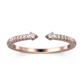 thumbnail image 1 of 0.26ct Round Diamond Moissanite Open Cap Wedding Band 10K rose gold, 1 of 4