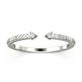 thumbnail image 1 of 0.26ct Round Diamond Moissanite Open Cap Wedding Band 10k White Gold, 1 of 4