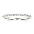 thumbnail image 1 of 0.26ct alternating round and marquise diamond moissanite 10k White Gold wedding band., 1 of 4