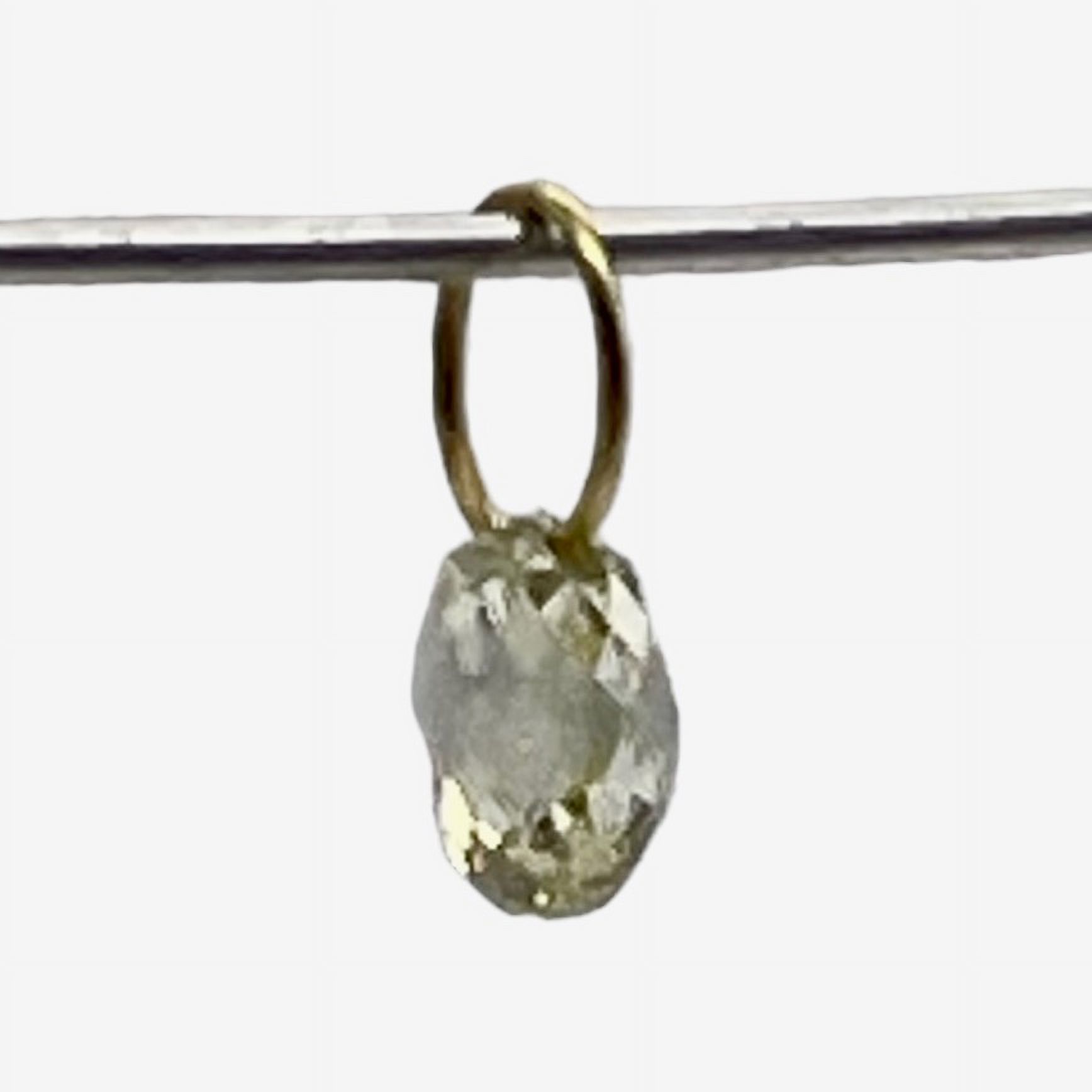 0.26cts Natural Canary Diamond & 18K Gold Pendant | 3.5x2.5x2mm | 1 Bead | - image 1 of 12