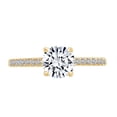 thumbnail image 1 of AFFY 0.27 Carat (Cttw) White Natural Diamond Semi Mount Classic Halo Engagement Ring In 14k Solid Yellow Gold (I-J Color, I2-I3 Clarity) Ring Size-12, 1 of 2