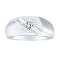 thumbnail image 1 of AFFY 0.27 Carat Round Shape White Natural Diamond Men's Solitaire Band Ring 10K Gold, 1 of 1