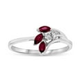 thumbnail image 1 of 0.28 CTW Ruby & Diamond Ring, 14K White Gold - Size 5.5, 1 of 1