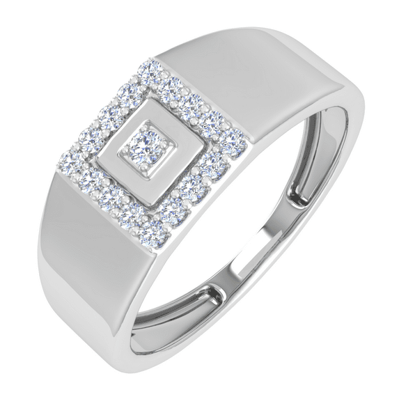 0.28 Carat Men Diamond Wedding Band Ring in 10K Gold (Ring Size 11.5)