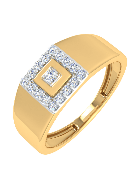 0.28 Carat Men Diamond Wedding Band Ring in 10K Gold (Ring Size 12)