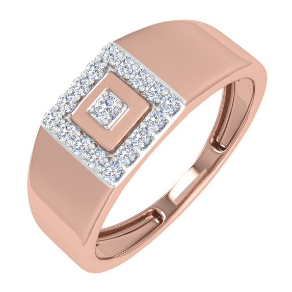 0.28 Carat Men Diamond Wedding Band Ring in 10K Gold (Ring Size 13.5)