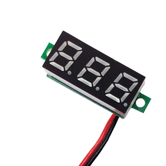 0.28-Inch Led Minimun Digital Voltmeter Dc2.5-40V Reverse Connection Protection Yellow