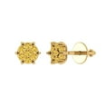 thumbnail image 1 of 14K Solid Gold Screw Back Stud Earrings for Women | 0.35 cttw Round Cut Simulated Yellow Diamond | Yellow Gold, 1 of 5