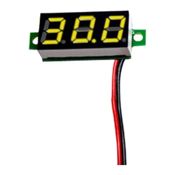 0.28-inch LED Minimun Digital Voltmeter DC2.5-40V reverse connection protection Yellow