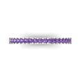 thumbnail image 1 of 0.285 ctw Wedding Band for Women - 14K White Gold Simulated Alexandrite Stackable Eternity Ring, 1 of 6