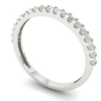 0.285 ctw Wedding Band for Women - 14K White Gold Simulated Diamond Stackable Eternity Ring