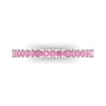 thumbnail image 1 of 0.285 ctw Wedding Band for Women - 14K White Gold Simulated Pink Diamond Stackable Eternity Ring, 1 of 6