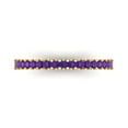 thumbnail image 1 of 0.285 ctw Wedding Band for Women - 14K Yellow Gold Natural Amethyst Stackable Eternity Ring, 1 of 6