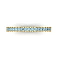 thumbnail image 1 of 0.285 ctw Wedding Band for Women - 14K Yellow Gold Simulated Blue Diamond Stackable Eternity Ring, 1 of 6