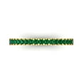 thumbnail image 1 of 0.285 ctw Wedding Band for Women - 14K Yellow Gold Simulated Emerald Stackable Eternity Ring, 1 of 6