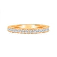 thumbnail image 1 of 0.285 ctw Wedding Band for Women - 14K Yellow Gold White Sapphire Stackable Eternity Ring, 1 of 4