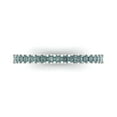 thumbnail image 1 of 0.285 ctw Wedding Band for Women - 18K White Gold Blue Moissanite Stackable Eternity Ring, 1 of 6