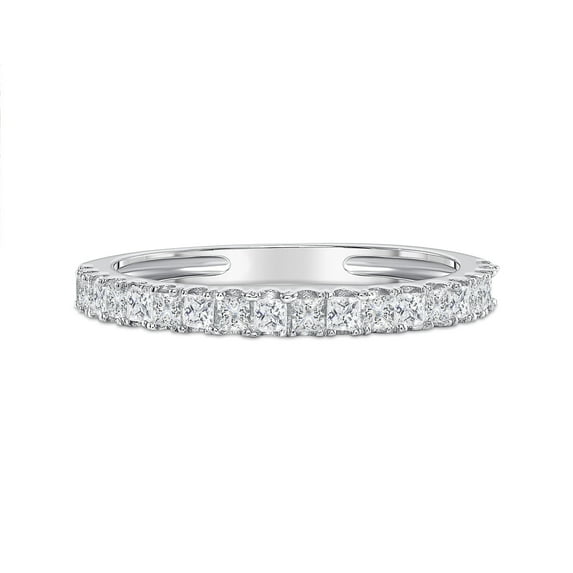 0.285 ctw Wedding Band for Women - 18K White Gold Moissanite Stackable Eternity Ring