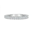 thumbnail image 1 of 0.285 ctw Wedding Band for Women - 18K White Gold White Sapphire Stackable Eternity Ring, 1 of 5