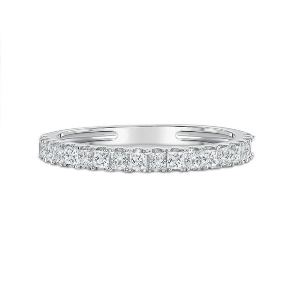 0.285 ctw Wedding Band for Women - 18K White Gold White Sapphire Stackable Eternity Ring