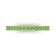 thumbnail image 1 of 0.285 ctw Wedding Band for Women - 18K Yellow Gold Simulated Green Diamond Stackable Eternity Ring, 1 of 6