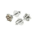 thumbnail image 1 of 0.28Ct Brilliant Round Cut Studs Synthetic Yellow Moissanite 18K White Solid Solid Gold Everyday Dainty Earrings Screw Back, 1 of 7