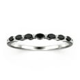 thumbnail image 1 of 0.28ct Marquise Shape black diamond moissanite Wedding Band 18K White Gold Over Silver, 1 of 4
