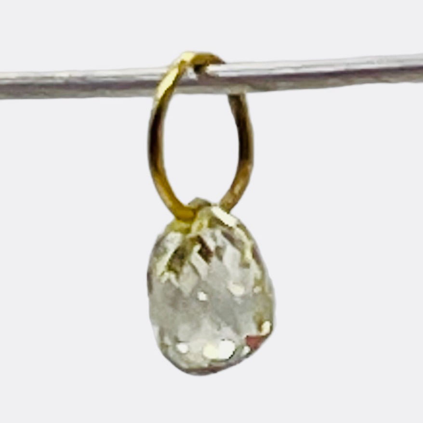 0.28cts Natural Canary Diamond 18K Gold Pendant | 3.25x2.5x2.25mm | - image 1 of 12
