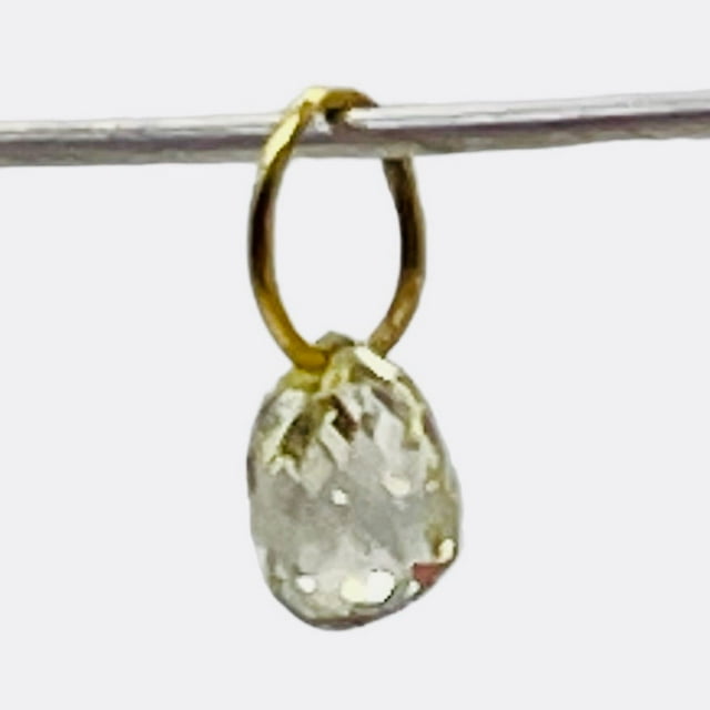 0.28cts Natural Canary Diamond 18K Gold Pendant | 3.25x2.5x2.25mm |