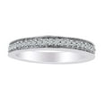 thumbnail image 1 of AFFY 0.29 Carat Round Shape White Natural Diamond Wedding Band Ring 18K Solid White Gold Ring Size-9, 1 of 1